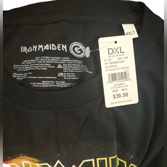 Iron Maiden Future Past Tour 2023 Size 6XLT NWT - Picture 3 of 3